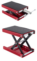 Vente directe usine – Cric ciseaux en acier pour moto, 1100 lb (0,5 tonne), plateforme large
