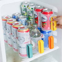 Organisateur de canettes de soda portable en plastique réfrigérateur avec poignée amovible porte-canette de bière distributeur de boissons accessoires de cuisine
