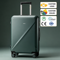 Ensemble de bagages à main MGB Wholesale unisexe incassable en acier PC 3 pièces avec fermeture éclair anti-explosion et porte-gobelets vert