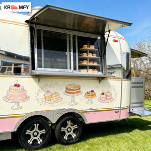 Remolque Móvil Refrigerado para Helados y Dulces, Carrito de Venta Totalmente Equipado, Camión de Comida de Acero Inoxidable con Estación para Papas Fritas - Product Image 1