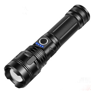 Linterna LED recargable de alto lumen, linterna táctica con zoom, carga USB, resistente al agua, linterna de emergencia para acampar y hacer senderismo - Product Image 6