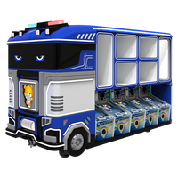Machine de jeu d'arcade mobile commerciale de style flipper pour 10 joueurs avec distributeur de cartes et affichage des prix, pour divertissement intérieur/extérieur