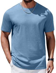 No Shrink T-shirt lourd 100% coton pour homme T-shirt basique à col rond de qualité supérieure - Product Image 3