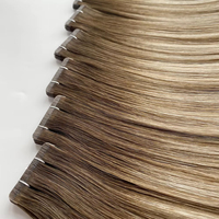 Extensions de cheveux chinoises pour salon, à bandes semi-invisibles, en cheveux humains vierges Remy, cuticules intactes, lisses et soyeux, double tirage, trame simple