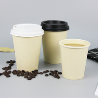 PLA/PE jetables biodégradables imprimés conçoivent les tasses en bambou compostables de papier de pulpe avec des couvercles