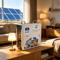 Système de stockage d'énergie solaire hybride 5 kWh avec batterie au lithium LiFePO4 empilable, onde sinusoïdale pure et contrôleur MPPT intégré