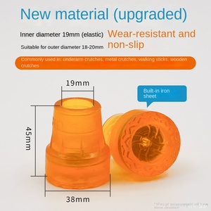 Màu đi bộ dính cao su Tay áo chống trượt cao su miếng đệm chân chống trượt bao gồm im lặng đi bộ thanh bảo vệ đầu bao gồm - Product Image 5