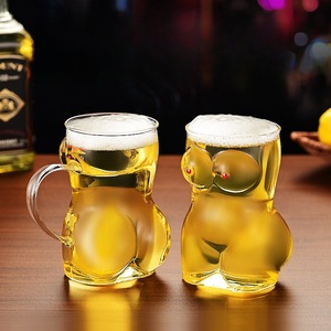 Vaso de Vidrio Transparente de Borosilicato de 650 ml, Diseño Sexy con Forma de Cuerpo, Taza de Cerveza Gruesa para Hombres y Mujeres, Artículos para Fiestas - Product Image 1