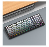Clavier mécanique haute Performance DARK ALIEN K102 personnalisé clavier gravé côté jeu d'ordinateur BT sans fil à trois modes