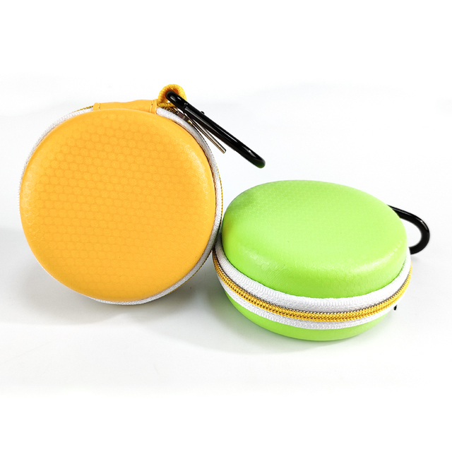 Custom EVA Earbud Carrying Case Travel Waterproof EVA Earphone Accessories Case Hard Round EVA Earphone Case