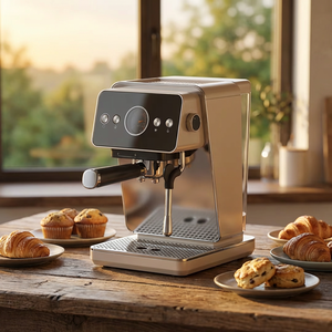 Machine à café électrique portable au prix d'usine, équipement de restauration, machine à expresso avec mousseur à lait - Product Image 1