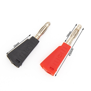 Jeu de sondes de test de connecteur banane 4mm borne de haut-parleur nickelée sondes verticales accessoires de fil d'interconnexion fiche banane - Product Image 5