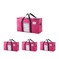 Sacs de déménagement extra larges, sacs de rangement robustes avec fenêtre transparente, poignées enveloppantes, sacs de rangement pour gagner de la place
