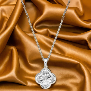 Şanslı dört yapraklı yonca S925 gümüş platin kaplama zirkon Trendy kolye lüks niş High-End rüya <span class=keywords><strong>Catcher</strong></span> kolye - Product Image 1