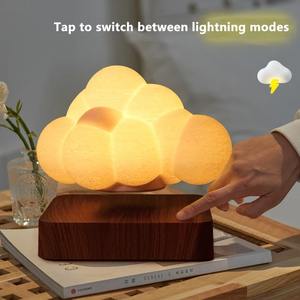 Lámpara LED de Levitación Magnética, Decoración de Nubes Levitantes, Lámpara de Noche Táctil para Dormitorio, 3 Colores, Iluminación Ambiental Giratoria - Product Image 4
