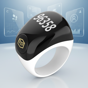 Equantu Nuevo Anillo Tasbih QB809 Controlado por Aplicación, Recordatorio de Oración 3 en 1 con Contador Digital y Anillo Azan Zikr - Product Image 1