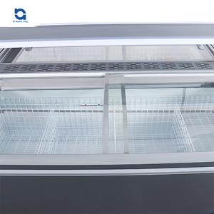 Grand réfrigérateur congélateur commercial congélateur d'île de centre commercial avec la viande congelée par porte en verre de réfrigérateur - Product Image 4