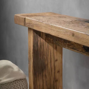 Teruggewonnen Eikenhouten Consoletafels Voor Woonkamermeubilair Bijzettafel In Wabi Sabi-Stijl