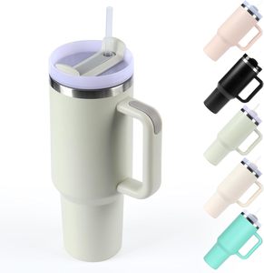 Logo personnalisé Gobelet isolé en acier inoxydable à double paroi de 40oz avec poignée - Product Image 1