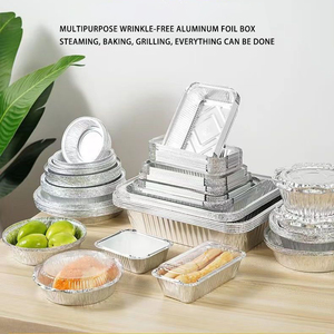 Hot Bán 260*190*71Mm Nhôm Lá Mỏng Hộp Ăn Trưa Hình Chữ Nhật Có Thể Tái Chế Takeaway Thực Phẩm Container Vỉ Quá Trình Cho Ăn Trưa Phục Vụ - Product Image 5