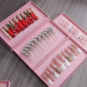 Venta al por Mayor de 10 Piezas/Caja de <span class=keywords><strong>Uñas</strong></span> Postizas Hechas a Mano de Alta Calidad con Diseño de <span class=keywords><strong>Uñas</strong></span> <span class=keywords><strong>Largas</strong></span> en Caja - Product Image 3