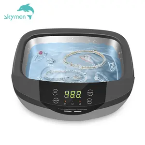 Skymen 2.5L personnalisé moderne argent nettoyage liquide logo bijoux super sonique lunettes nettoyeur à ultrasons solution