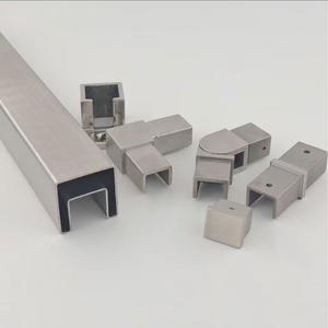 Accesorios Modernos para Barandilla de Acero Inoxidable, Tubo Ranurado Cuadrado de 25*21 mm, Barandilla de Tubo, Accesorios para Balaustrada de Vidrio - Product Image 1