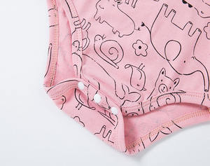 <span class=keywords><strong>Body</strong></span> de Verano para Bebés Unisex al por Mayor, Manga Corta, Estampado de Lunares/Animales, Manga con Volantes, Tela Suave de Algodón, Mono, ODM - Product Image 4