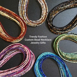 2025 bijoux de mode à la mode à la main <span class=keywords><strong>color</strong></span>é Boho tour de cou chaîne pierres précieuses cristal pierre naturelle perle collier pour femmes fille cadeau - Product Image 1