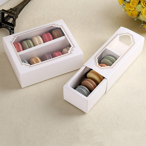 Tùy Chỉnh In Bánh Ngọt Hộp Quà Tặng Bao Bì Macaron Hộp Giấy Thực Phẩm Với Cửa Sổ Rõ Ràng - Product Image 4