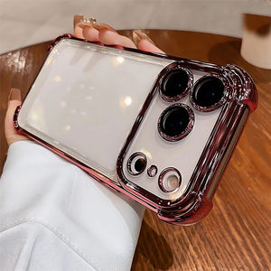 Custodia trasparente in Silicone morbido di lusso per <span class=keywords><strong>iPhone</strong></span> 17 16 <span class=keywords><strong>Pro</strong></span> <span class=keywords><strong>Max</strong></span> <span class=keywords><strong>11</strong></span> 12 13 14 15 <span class=keywords><strong>Pro</strong></span> Xs <span class=keywords><strong>Max</strong></span> Xr 17Air <span class=keywords><strong>Cover</strong></span> di protezione per <span class=keywords><strong>fotocamera</strong></span> - Product Image 2