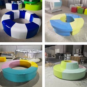 Siège de piscine <span class=keywords><strong>en</strong></span> fibre de verre <span class=keywords><strong>en</strong></span> forme d'arbre, sculpture extérieure, pour parc, école, lit de fleurs de forme personnalisée, chaise-tabouret de loisirs publics pour aménagement paysager - Product Image 4