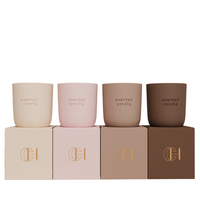 Bougie en Céramique C&H Écologique avec Logo Personnalisé en Relief, Cire de Soja Parfumée 200g et Mèche en Bois, avec Coffret Cadeau
