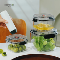 Thankhot Boîte en plastique classique sans BPA pour le stockage des aliments Boîte sous vide de plusieurs tailles Conteneur alimentaire avec logo personnalisé