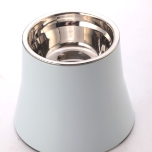 High Quality Cat Bowl Double Anti Spill <b>Ceramic</b> Pet Food Water Bowl with Wooden Stand for Kittens Wholesale - Product Image 5