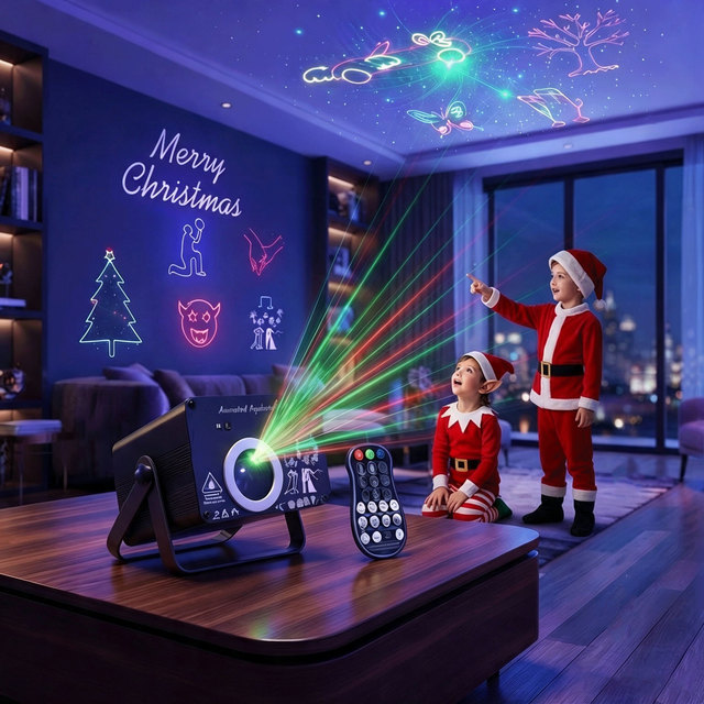 Halloween Christmas Projector Light Indoor Metal Holiday Decoration with Remote DMX Control Haunted House Theme YSH