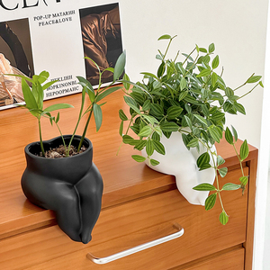 Vase en résine au design créatif et original, écologique et durable, en forme de jambe de fesseux, pour la décoration de la maison et du jardin, pots et jardinières à fleurs - Product Image 3