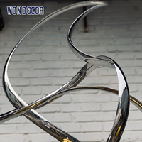 Statue abstraite moderne en acier inoxydable, décoration d'intérieur, sculpture en acier inoxydable à vendre