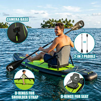 Planche à pagaie gonflable TIDETREK 350 cm, sub-board personnalisé, planche à pagaie souple de haute qualité avec siège de kayak, planche à pagaie ISUP
