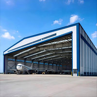 Edificio Prefabricado de Estructura de Acero, Panel Sándwich EPS, Color y Tamaño Personalizados para Hangar Industrial/Comercial o Taller