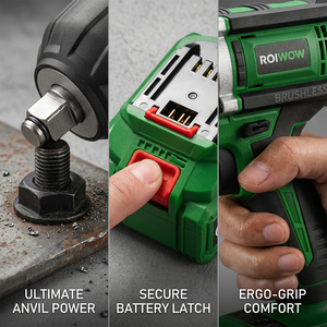Clé à chocs sans fil 20V à batterie lithium-ion 500 Nm, haute performance, sans balais, ensemble professionnel <span class=keywords><strong>pour</strong></span> réparation automobile, outils <span class=keywords><strong>électrique</strong></span>s 1/2 pouce - Product Image 5