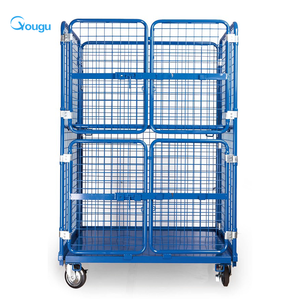 चीन आपूर्तिकर्ता स्टील 500 किलोग्राम चार पहिया फोल्डेबल रोल कार्ट संभाल ट्रॉली ओएम - Product Image 2