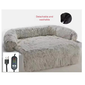 Sang Trọng USB Sưởi Ấm Điện Mèo/Con Chó Giường Mềm Dài Sang Trọng Rắn Mô Hình Có Thể Giặt Kennel Mat Cho Mèo Ngủ Nhà Máy Bán Buôn - Product Image 1