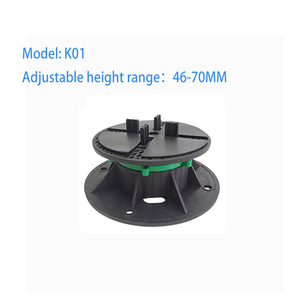 Pedestal de Soporte Ajustable en Altura K01 de Plástico para Adoquines y Tarimas de Madera, para Vigas de WPC, Alta Capacidad de Carga, Fácil Instalación - Product Image 1