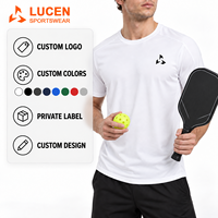 Maillot de pickleball personnalisé pour homme, séchage rapide, respirant, manches courtes, t-shirt athlétique, marque privée, tennis, golf, vêtements de plein air