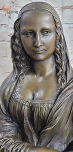 Fábrica personalizada fundición cobre latón escultura metal bronce <span class=keywords><strong>Mona</strong></span> Lisa busto - Product Image 6