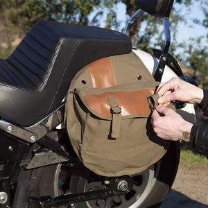 Sacoches pour motos Petites sacoches de <span class=keywords><strong>moto</strong></span> <span class=keywords><strong>vintage</strong></span> en toile - Product Image 1