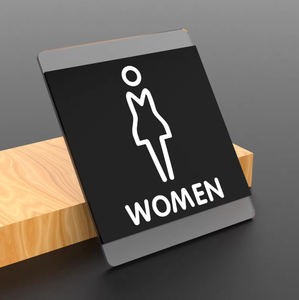 Cartelli per Porte di Bagni in Acrilico, Segnaletica per Servizi Igienici Femminili Urgenti - Product Image 4