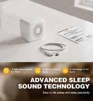 Machine à bruit blanc portable certifiée ROHS CE FCC, modèle 2026, 30 sons apaisants, rechargeable, mini, avec veilleuse LED pour