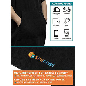 Combinaison de <span class=keywords><strong>plage</strong></span> en microfibre sèche <span class=keywords><strong>originale</strong></span>, serviette à langer de poche, Surf, natation, vêtements d'extérieur, Poncho de Surf avec capuche - Product Image 6